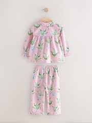 Rosa - Pacote 1 de pijamas de tecido Cath Kidston com botões - Imagem 2 de 4