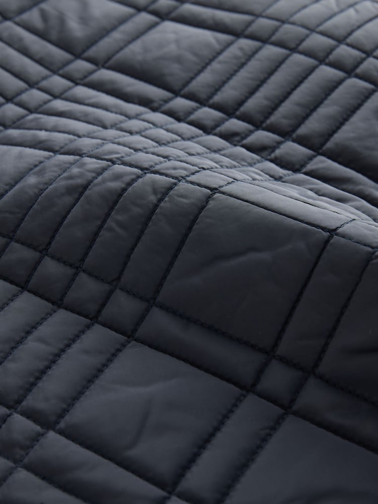 Navy Quilted Bomber Shacket Jacket - Image 2 of 3