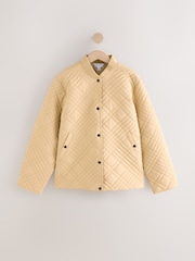 Stone Camo Quilted Bomber Shacket Jacket - Image 1 of 3