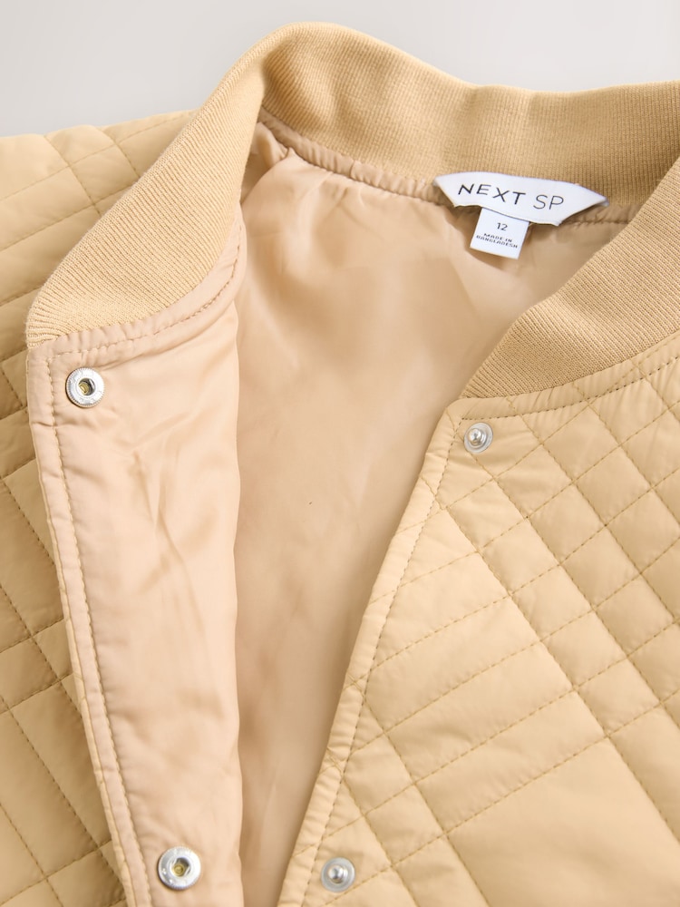 Stone Camo Quilted Bomber Shacket Jacket - Image 3 of 3
