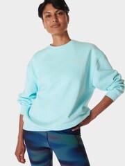 Sweaty Betty Blue Revive Crew Neck Sweatshirt - Image 3 of 7