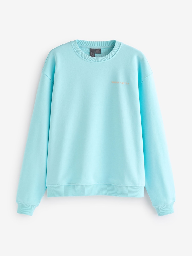 Sweaty Betty Blue Revive Crew Neck Sweatshirt - Image 7 of 7