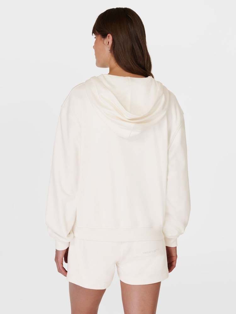 Sweaty Betty White Revive Zip Through Hoodie - Image 2 of 7 Sweaty Betty White Revive Zip Through Hoodie - Image 2 of 7