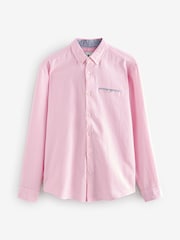 Pink Textured Long Sleeve 100% Cotton Shirt - Image 5 of 7