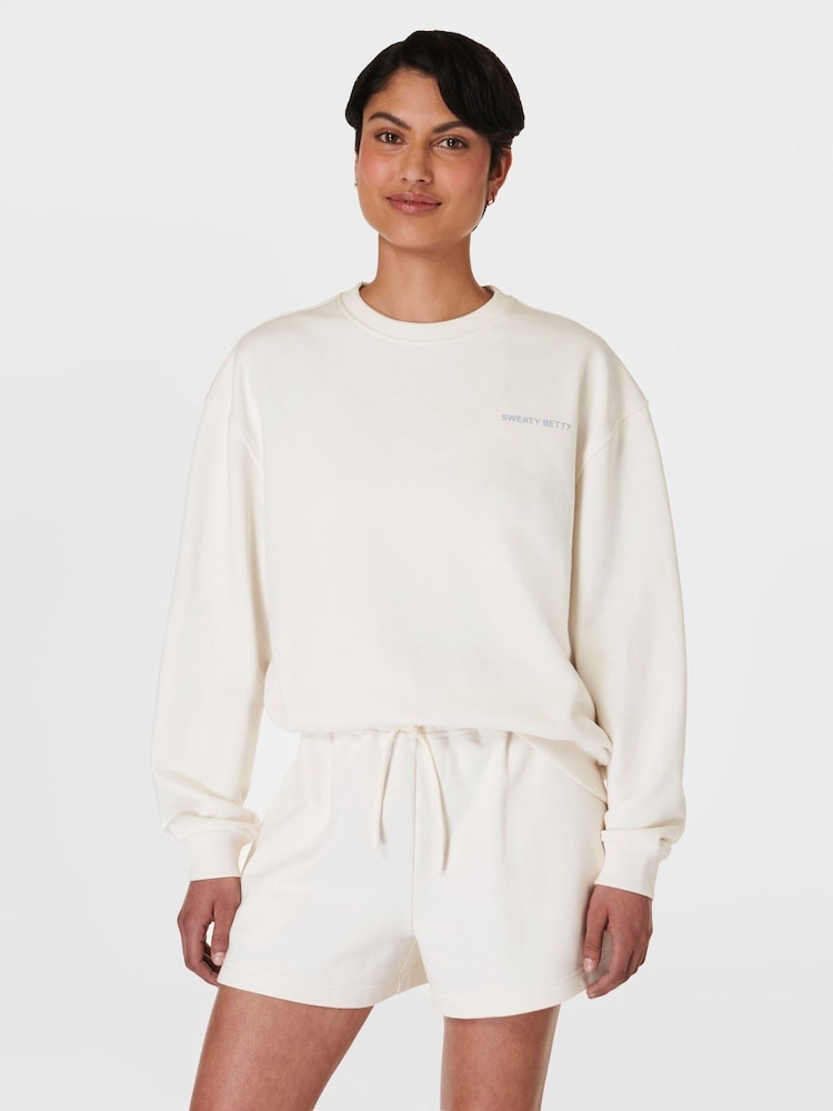 Sweaty Betty White Our Strength Is In Each Other Sweatshirt - Image 1 of 6 Sweaty Betty White Our Strength Is In Each Other Sweatshirt - Image 1 of 6
