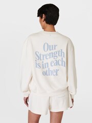 Sweaty Betty White Our Strength Is In Each Other Sweatshirt - Image 3 of 6
