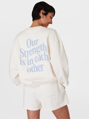 Sweaty Betty White Our Strength Is In Each Other Sweatshirt - Image 4 of 6