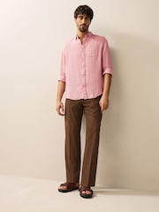 Розовый - Стандартный воротник - Длинные Blend из смешанного хлопка - Image 2 of 8
