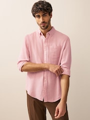 Розовый - Стандартный воротник - Длинные Blend из смешанного хлопка - Image 3 of 8