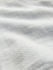 Grey Standard Collar Cotton Linen Blend Long Sleeve Shirt - Image 8 of 8