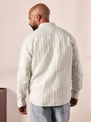 Green Long Sleeve Seersucker Stripe Shirt - Image 6 of 7