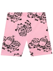 Character Pink Minions Despicable Me 100% Cotton T-Shirt And Shorts Outfit Set - Image 3 of 3