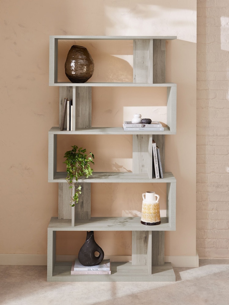 Grey Bronx Oak Effect Display Shelf - Image 2 of 9