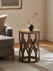Natural Inder Solid Mango Wood Side Table - Image 1 of 5