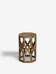 Natural Inder Solid Mango Wood Side Table - Image 5 of 5
