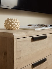 Light Bronx Oak Effect Up to 65 Inch TV Unit - Image 5 of 6