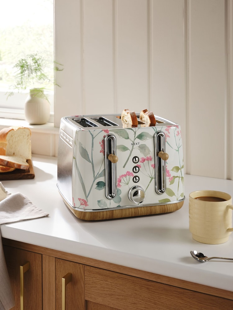 Multi Floral 4 Slice Malvern Toaster - Image 1 of 6 Multi Floral 4 Slice Malvern Toaster - Image 1 of 6