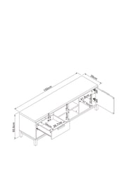 Grey Bronx Oak Effect Up to 65 inch TV Unit - Image 4 of 8