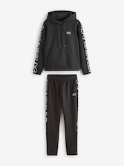 Negro - Emporio Armani EA7 Logo Tape Tracksuit - Imagen 1 de 3