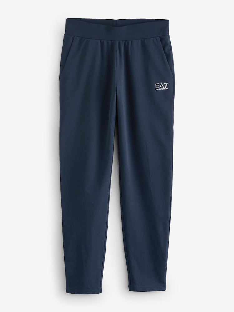 Синий хлопковый спортивный костюм с логотипом Emporio Armani EA7 - Изображение 11 из 11