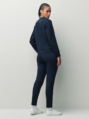 Синий хлопковый спортивный костюм с логотипом Emporio Armani EA7 - Изображение 4 из 11