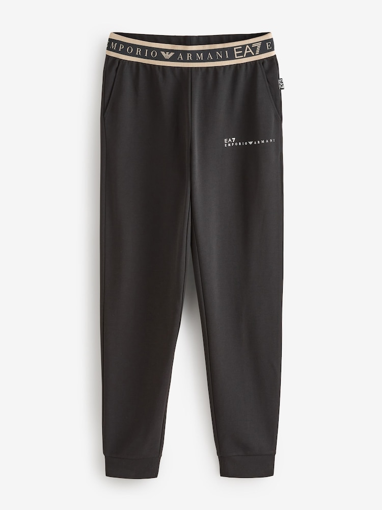 Emporio Armani EA7 Logo Tape Black Tracksuit - Image 10 of 10
