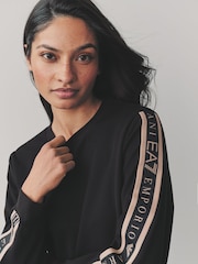 Emporio Armani EA7 Logo Tape Black Tracksuit - Image 3 of 10