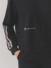 Emporio Armani EA7 Logo Tape Black Tracksuit - Image 6 of 10