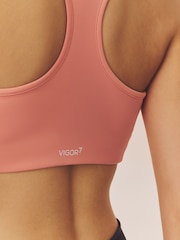 Розовый спортивный бюстгальтер с логотипом Emporio Armani EA7 - Image 4 of 5