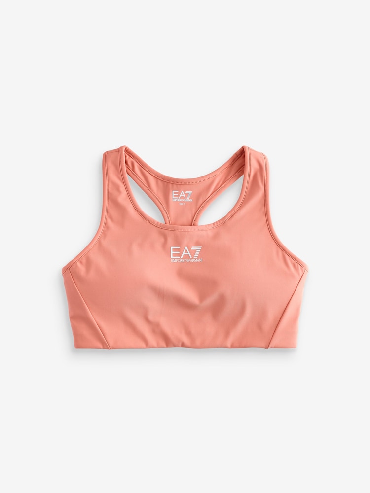 Розовый спортивный бюстгальтер с логотипом Emporio Armani EA7 - Image 5 of 5
