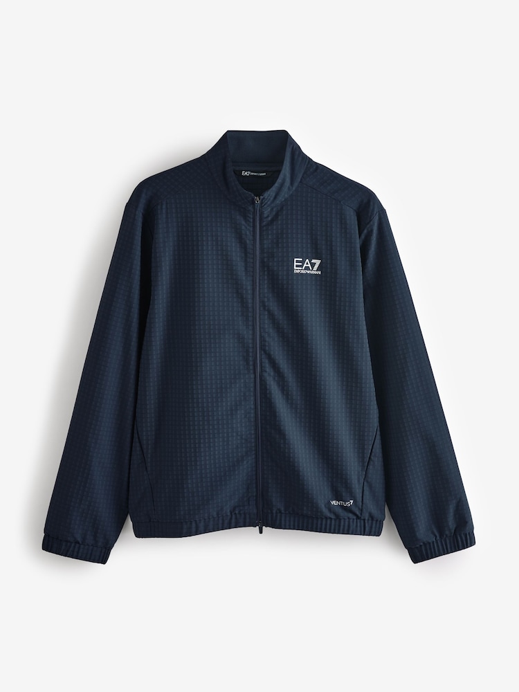 Emporio Armani EA7 Blue Logo Full Zip Tracksuit - Image 2 of 3