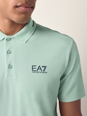 Синий - Armani рубашка поло с логотипом Emporio EA7 - Image 3 of 4