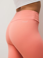 Emporio Armani EA7 Pink Logo Stretch Long Leggings - Image 4 of 5