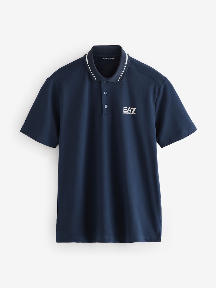 Emporio Armani EA7 Logo Detail Polo Shirt - Image 4 of 4 Emporio Armani EA7 Logo Detail Polo Shirt - Image 4 of 4