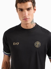 Emporio Armani EA7 Football Inspired Black T-Shirt - Image 3 of 5