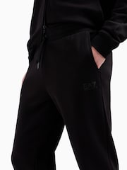 Emporio Armani EA7 Full Zip Contrast Logo 100% Cotton Black Tracksuit - Image 5 of 8