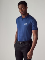 أزرق - قميص بولو مزين بشعار كلاسيكي من Emporio Armani Ea7 ‎ - صورة 1 من 4