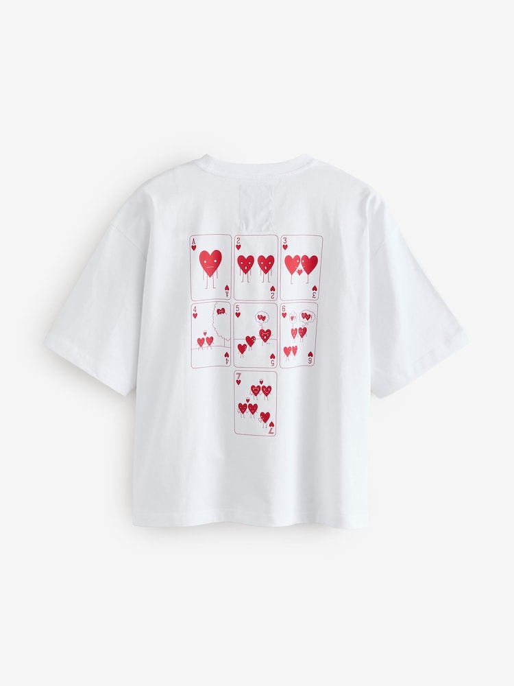 Emporio Armani Logo Label Textured 100% Cotton White T-Shirt - Image 2 of 2