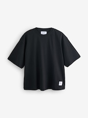 Emporio Armani EA7 Boxy Logo Back Graphic 100% Cotton Black T-Shirt - Image 5 of 5