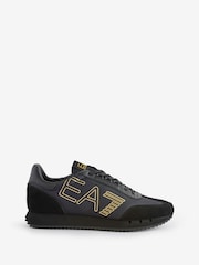 Emporio Armani EA7 Heritage Logo Black Trainers - Image 1 of 5
