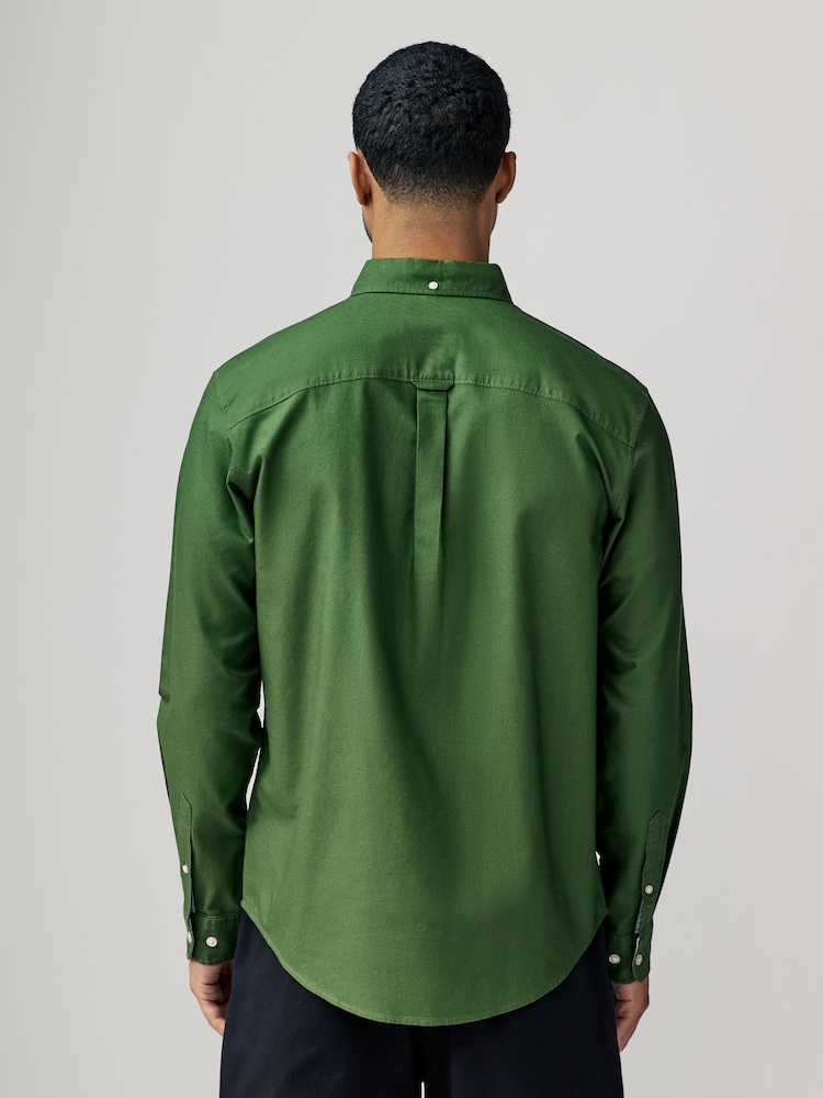 Green Regular Fit Long Sleeve Oxford Shirt - Image 2 of 8