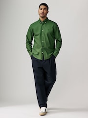 Green Regular Fit Long Sleeve Oxford Shirt - Image 3 of 8