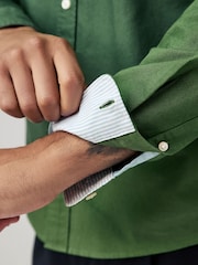 Green Regular Fit Long Sleeve Oxford Shirt - Image 5 of 8
