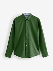 Green Regular Fit Long Sleeve Oxford Shirt - Image 6 of 8