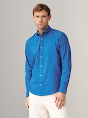 Cobalt Blue Regular Fit Long Sleeve Oxford Shirt - Image 1 of 7