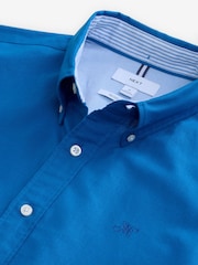 Cobalt Blue Regular Fit Long Sleeve Oxford Shirt - Image 6 of 7