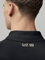 Emporio Armani EA7 Sports Inspired Black Polo Shirt - Image 3 of 4