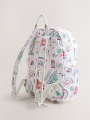 Cath Kidston Ecru London Foldaway Backpack - Image 2 of 8