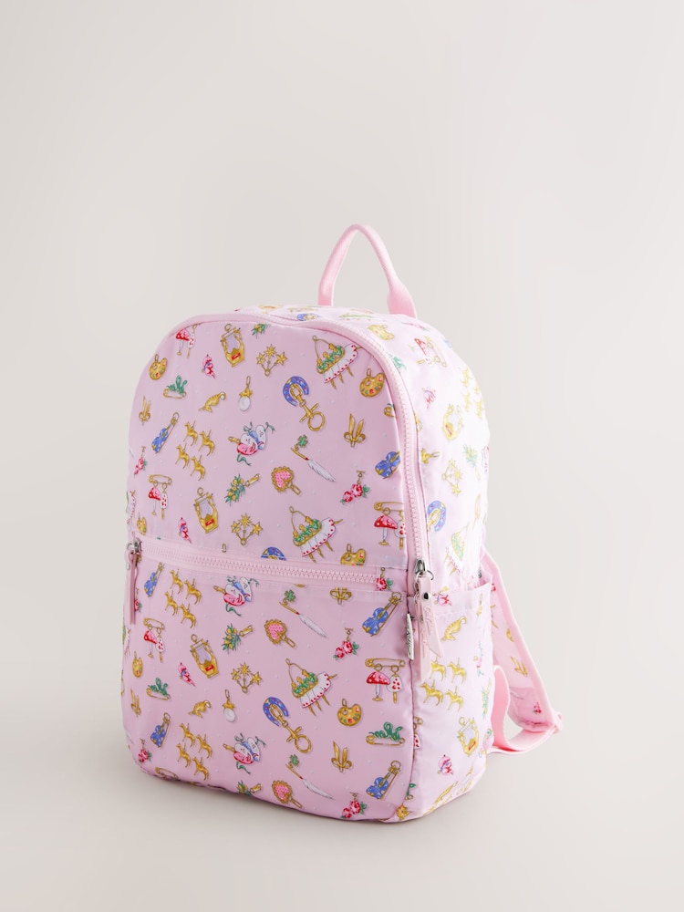 Cath Kidston Pink Charmed Foldaway Backpack - Image 1 of 8
