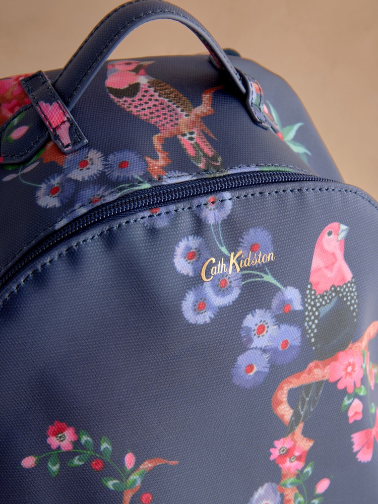Cath Kidston Navy Birds Curve Backpack - Image 2 of 3